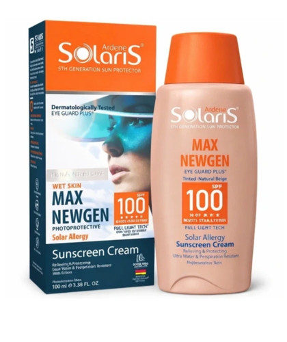 کرم ضد آفتاب SPF 100 آردن سولاریس مناسب پوست های حساس به نور خورشید رنگی ۱۰۰ میل