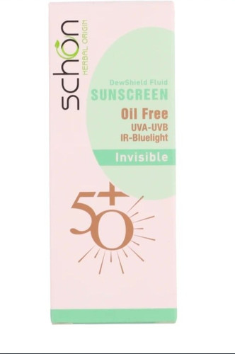 کرم ضد آفتاب فلوئید شون بی رنگ مدل Invisible حجم ۵۰ میل SPF 50