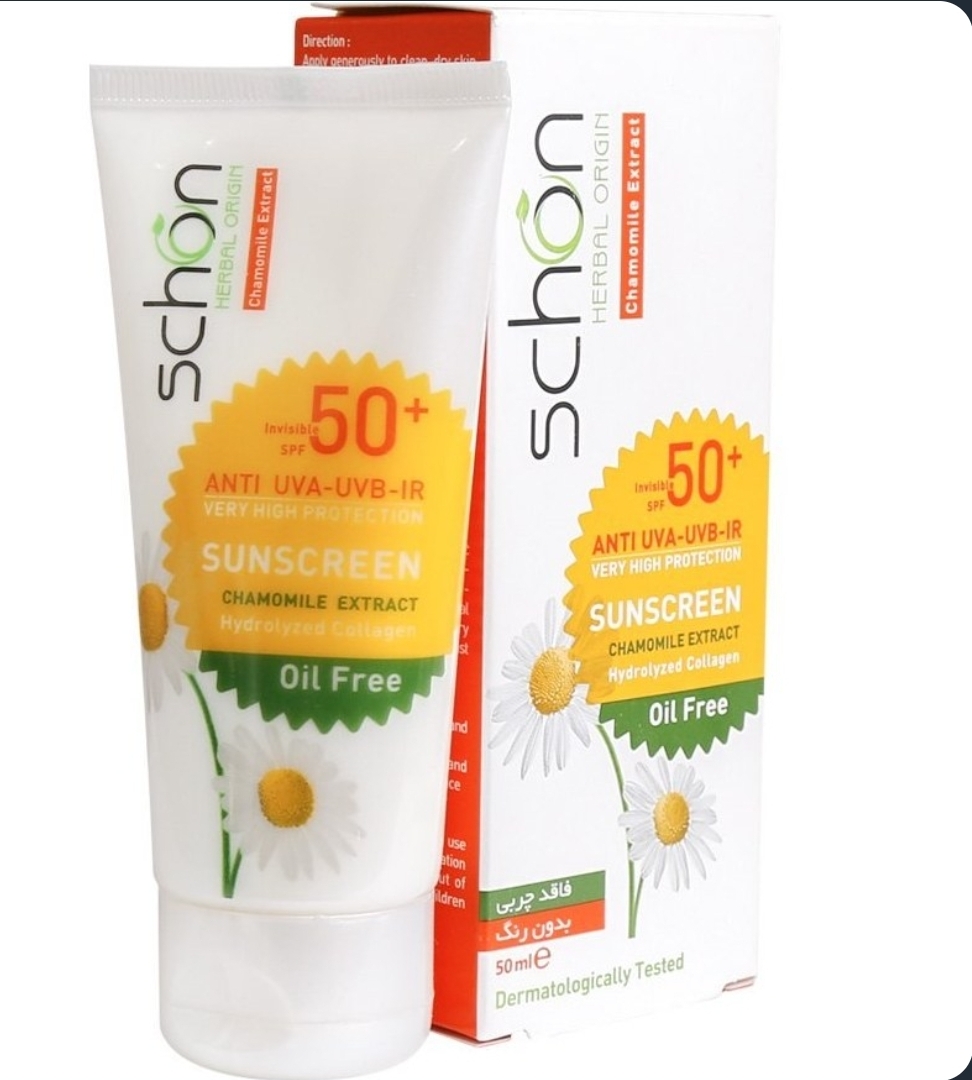 کرم ضد آفتاب شون بدون رنگ و فاقد چربی مناسب برای پوست های چرب SPF 50 حجم ۵۰ میل